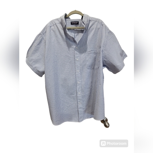 Roundtree & Yorke Other - 2X 100% Cotton Men's Stripes Short Sleeve Dress Shirt